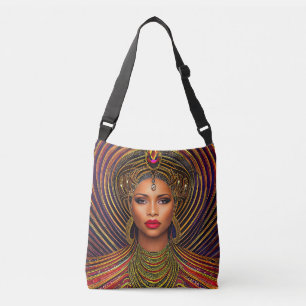 Bolso Cruzado Reina Negra Elegante: Arte Mes de la Historia Negr