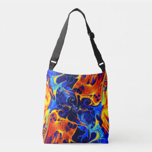 Bolso Cruzado remolino de color abstracto y moderno