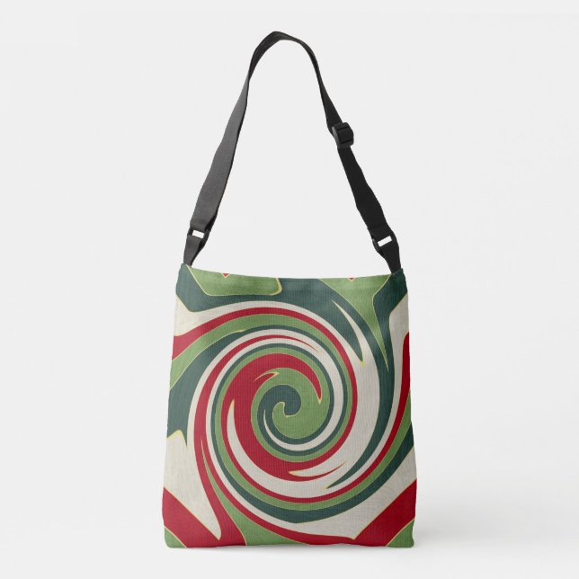 Bolso Cruzado remolino verde (Reverso)