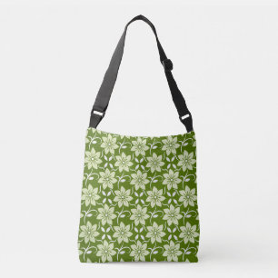 Bolso Cruzado Repetición de Flor de Olivo