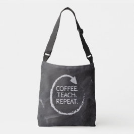 Bolso Cruzado Repetición de prueba de café de pizarra