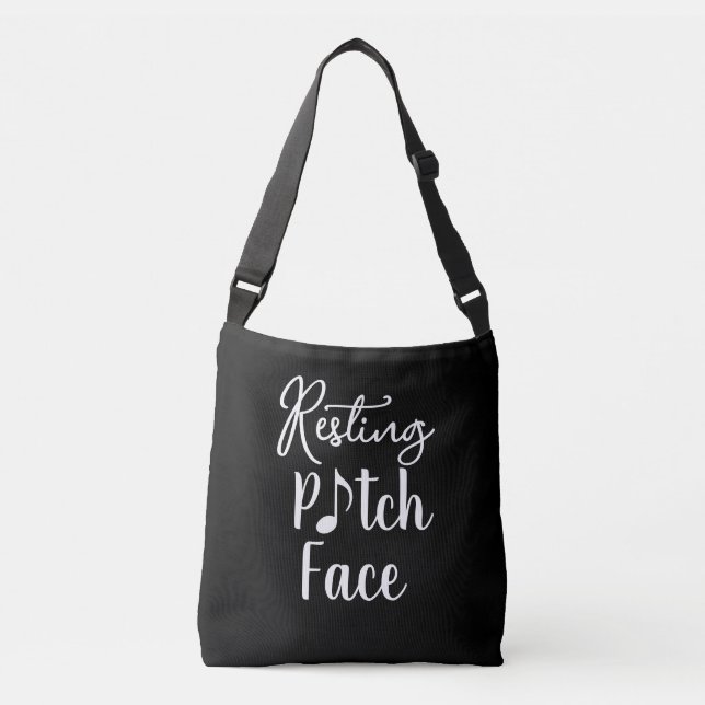 Bolso Cruzado Resting Pitch Face - Funny Music Pun (Anverso)