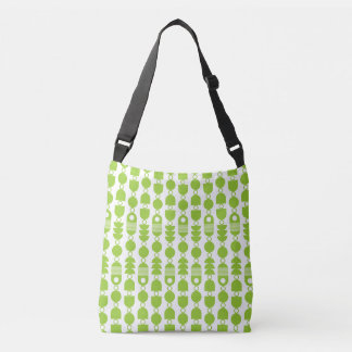 Bolso Cruzado Resumen 140823 - Verde marciano sobre blanco
