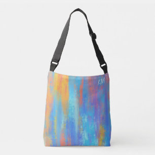 Bolso Cruzado Resumen Azul y Naranja