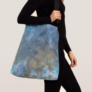 Bolso Cruzado Resumen azul y turquesa