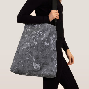 Bolso Cruzado Resumen de giro de mármol blanco y negro