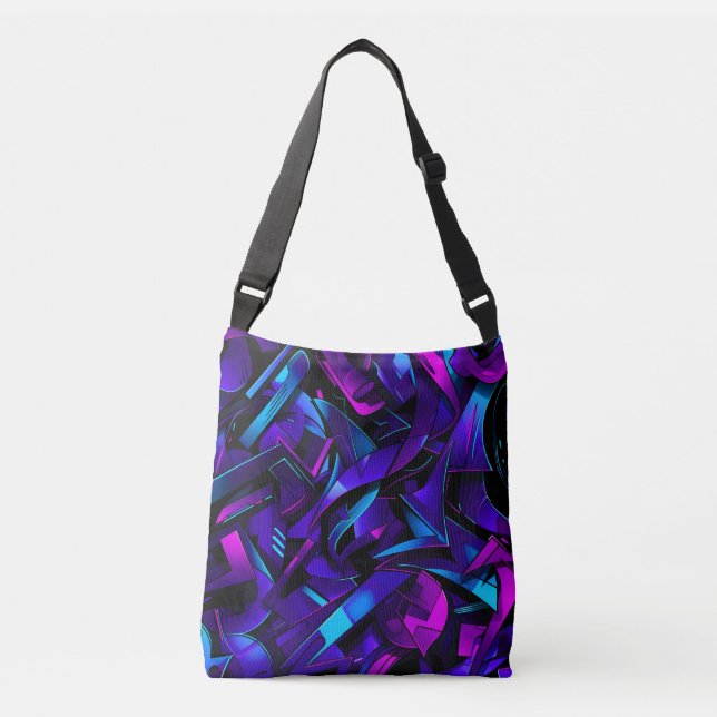 Bolso Cruzado Resumen de Graffiti Street Swirl (Anverso)