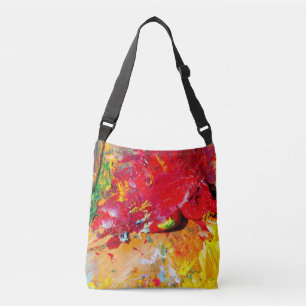Bolso Cruzado Resumen De La Paleta De Artistas Coloridos