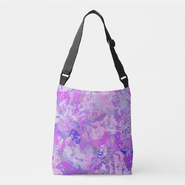 Bolso Cruzado Resumen de moda Camo Pink Purple Blue (Anverso)