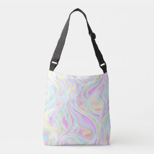 Bolso Cruzado Resumen de vidrio manchado del arcoiris pastel