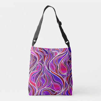 Bolso Cruzado Resumen de vidrio manchado morado