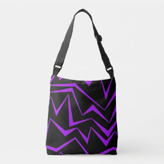 Bolso Cruzado Resumen, negrita, patrón de zigzag geométrico vibr