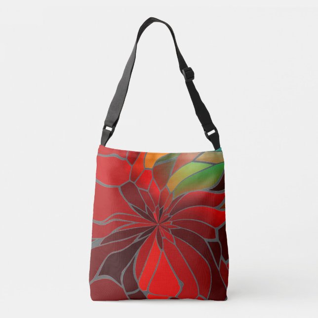Bolso Cruzado Resumen Poinsettia (Reverso)