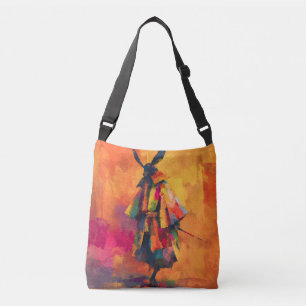 Bolso Cruzado Resumen Samurai Warrior Silhouette