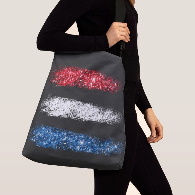 Bolso Cruzado *~* Resumen simple moderno Bandera americana AP16 (Detalle)