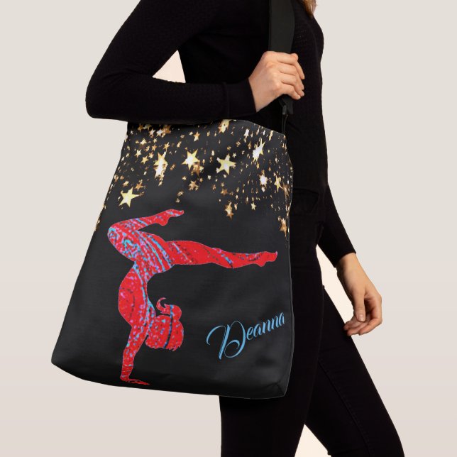 Bolso Cruzado Resumen Tote personalizado de las estrellas de oro (Detalle)