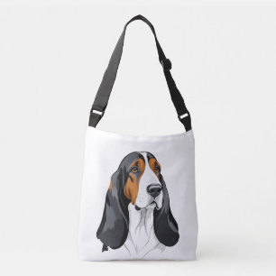 Bolso Cruzado Retrato de arte gráfico con vectores de hongos bas