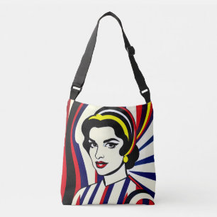 Bolso Cruzado Retrato de arte pop Tote de cuerpo cruzado
