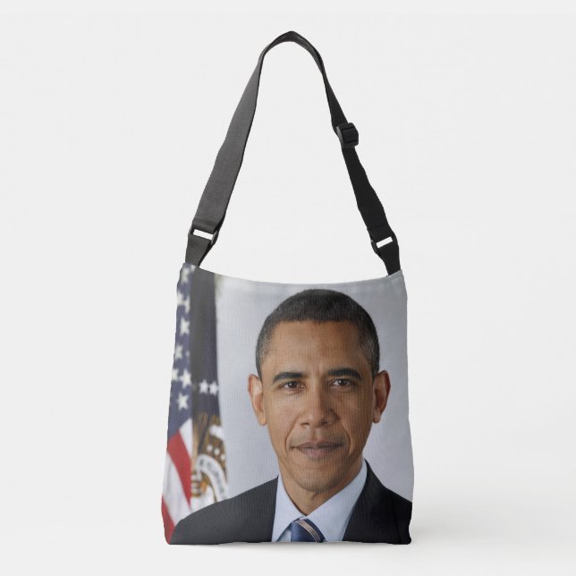 Bolso Cruzado Retrato de Barack Obama en la Casa Blanca (Anverso)