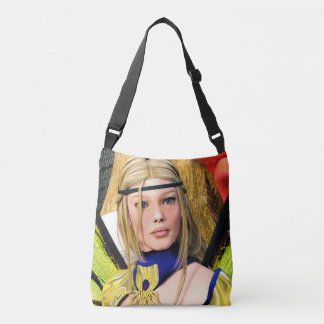 Bolso Cruzado Retrato de Fantasía de Mariposa Hada Elegante