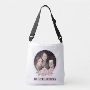 Bolso Cruzado Retrato de hermanas bronce con rosas rosas rosas