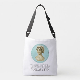 Bolso Cruzado Retrato de Jane Austen y cita para leer