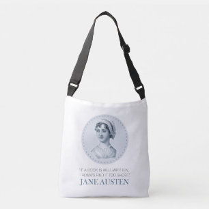 Bolso Cruzado Retrato de Jane Austen y cita para leer