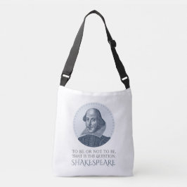 Bolso Cruzado Retrato de Shakespeare con ser o no ser citado