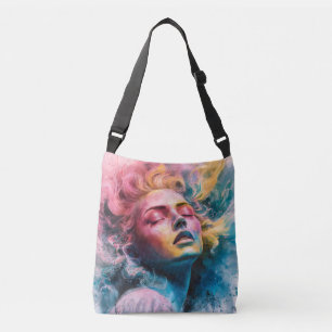 Bolso Cruzado Retrato de una mujer con una acuarela soñada