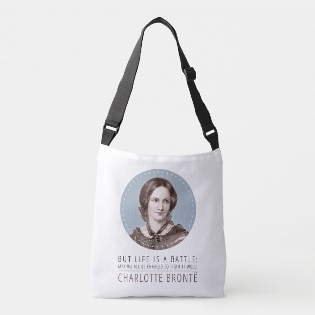 Bolso Cruzado Retrato y cotización de Charlotte Bronte (Anverso)