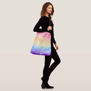Bolso Cruzado Retro Boho Funky Quirky Xenogénero Cuadros Orgullo