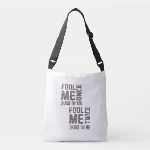 Bolso Cruzado Retro de cosecha blanca y negra de la bandera de l