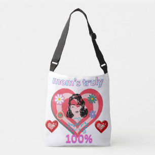 Bolso Cruzado Retro De La Angustia Rosa Se Queda En Casa Mamá Es