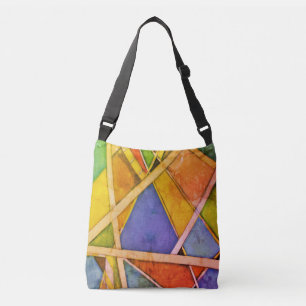 Bolso Cruzado Retro geométrico colorido