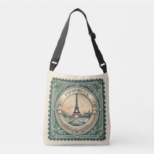 Bolso Cruzado Retro Sunset French Eiffel Tower Paris Francia