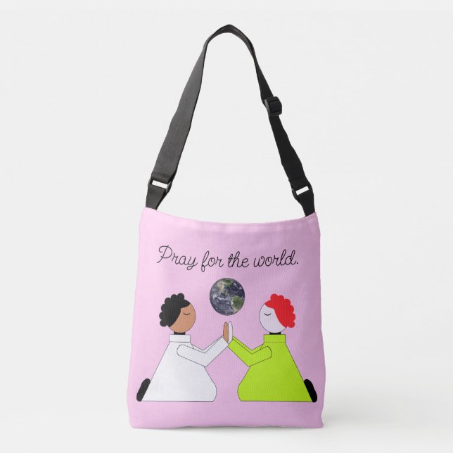 Bolso Cruzado Rezar por el mundo (Anverso)