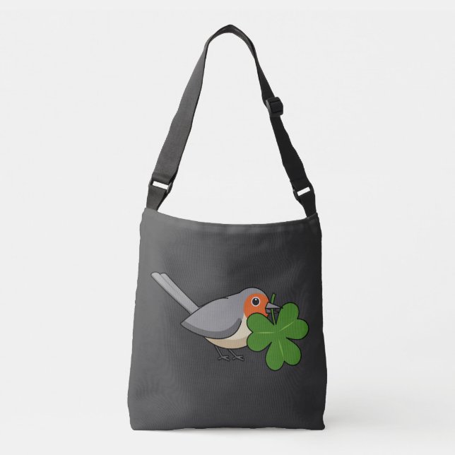 Bolso Cruzado Robin lindo con Shamrock Clover Personalizado (Anverso)