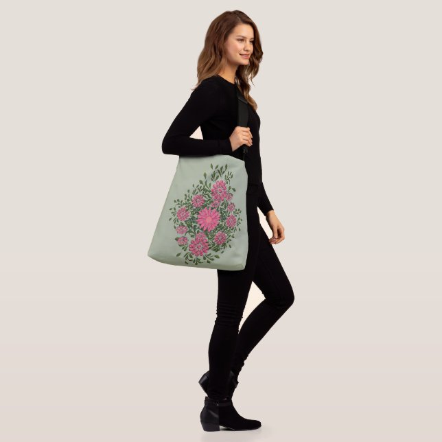 Bolso Cruzado Rocío floral rosa (Puesto)