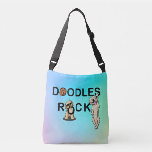 Bolso Cruzado Rock de Doodles de KiniArt