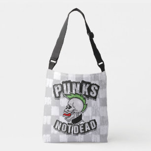 Bolso Cruzado Rockero de Punk Mohawk sin cráneo muerto