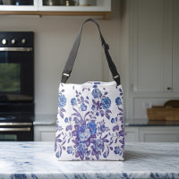 Rococo de vintage azul floral del jardín inglés