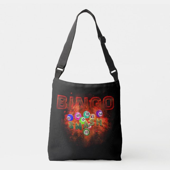 Bolso Cruzado Rojo de hueso de Bingo (Anverso)