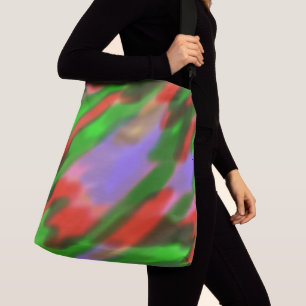 Bolso Cruzado Rojo Verde Lavanda