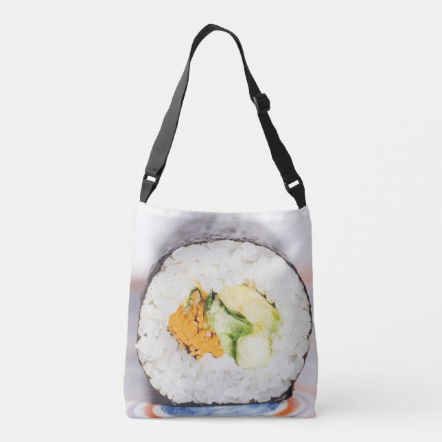 Bolso Cruzado Rollo de sushi Pescado y arroz (Reverso)