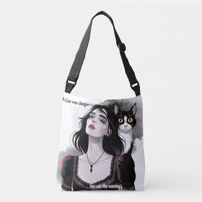 Bolso Cruzado Romance oscuro - Beso de vampiros (Anverso)