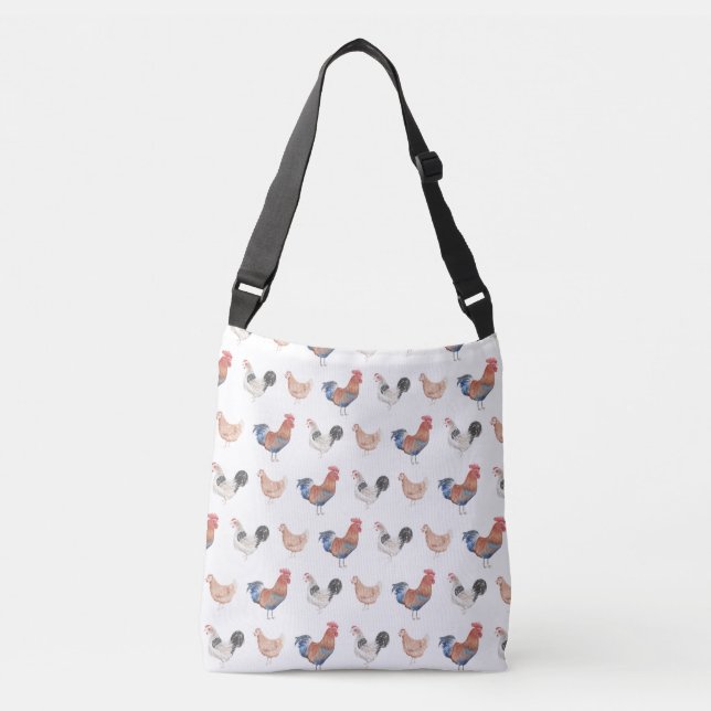 Bolso Cruzado Rooster Y Hens (Anverso)