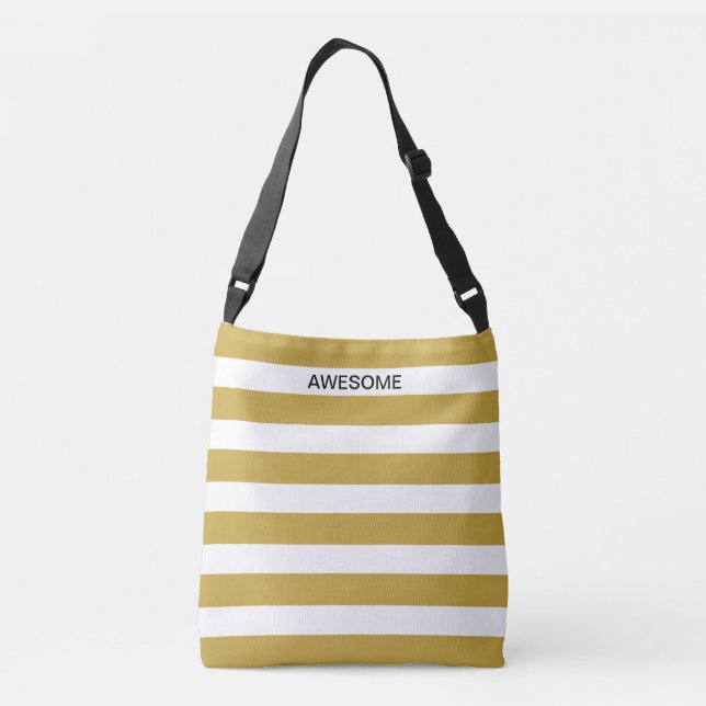 Bolso Cruzado Ropa blanca y dorada moderna (Reverso)