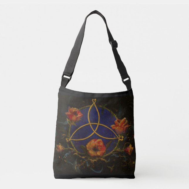Bolso Cruzado Rosa Celta Noche Jardín Knot Irish Maureen Girard (Anverso)