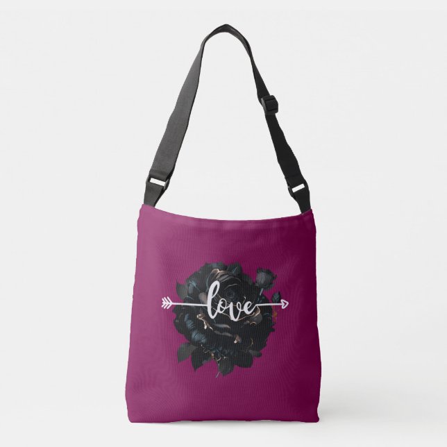 Bolso Cruzado Rosa de amor (Anverso)