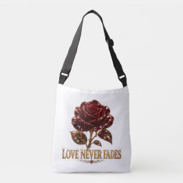 Bolso Cruzado Rosa de Cristal Rubí - El Amor Nunca se Desvanece